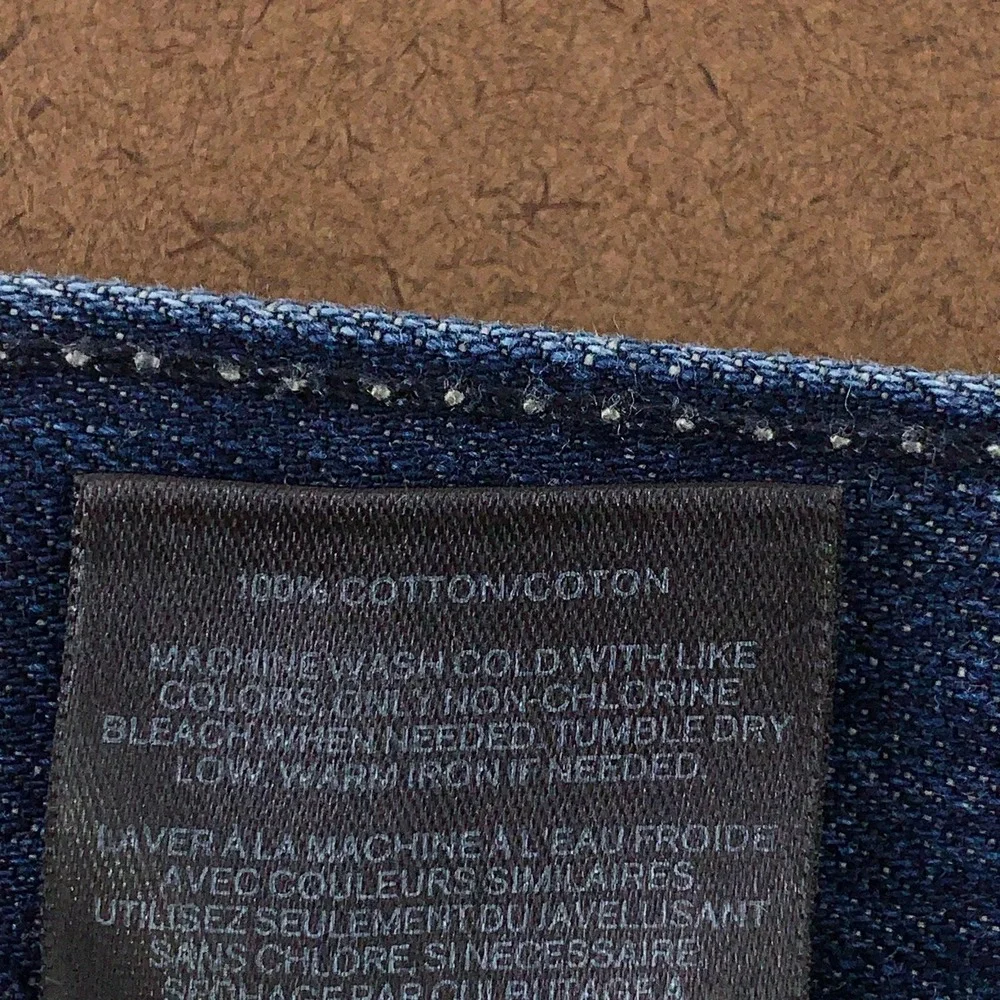 Express Mens Size 33 x 32 Dark Wash Distressed Rocco Slim Fit Skinny Jeans *Flaw